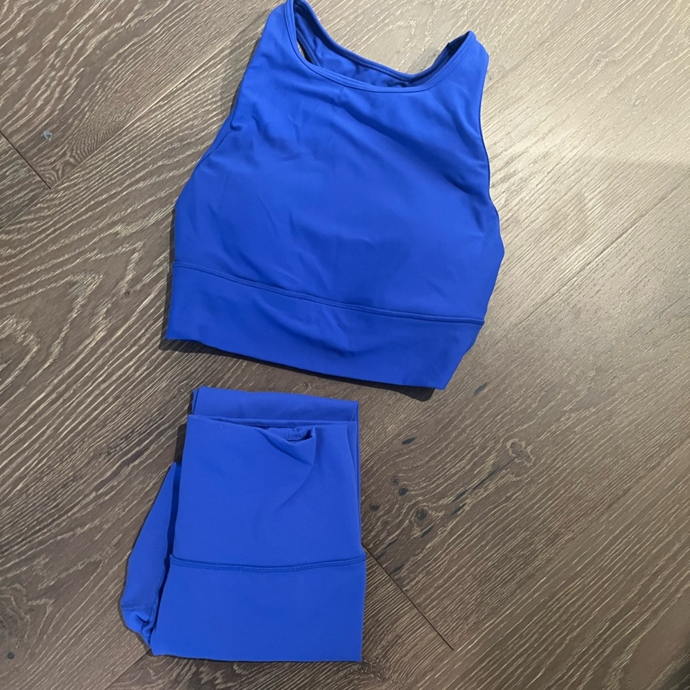 CALIA Women's PowerMove Sports Bra and leggings size small blue